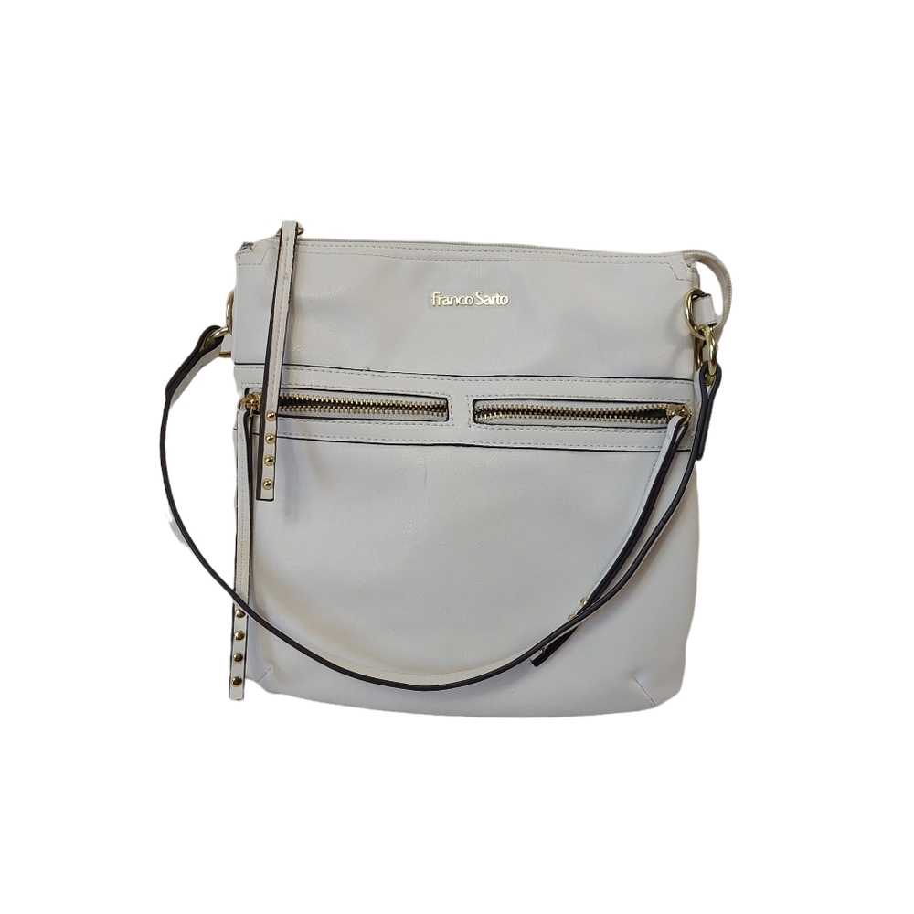 Franco Sarto White Shoulder Purse